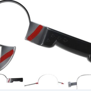 Plaukų lankelis ginklas, sidabro/juoda/raudona, plastikas