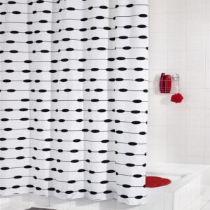 Dušo užuolaida Ridder, balta/juoda, 180 cm x 200 cm - Image 2