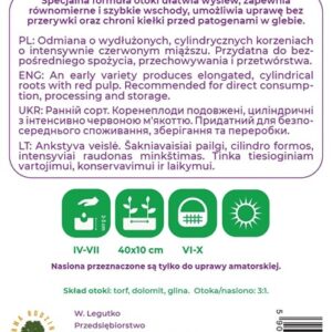 Sėklos, burokėliai CYLINDRA, 150 vnt. - Image 2