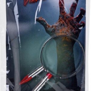 Plaukų lankelis ginklas, sidabro/juoda/raudona, plastikas - Image 2