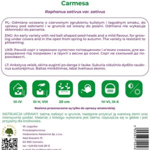 Sėklos, ridikėliai CARMESA, 5 m - Image 2