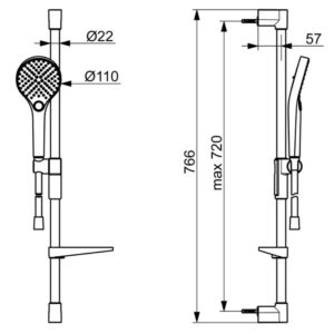 Dušo komplektas Oras Optima Style 2790N - Image 3