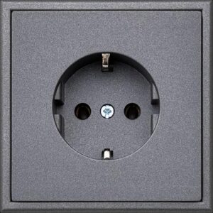 Kištukinis lizdas LIREGUS MODERN, su įž., mat. juodos sp. - Image 2