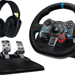 VAIRAS ŽAIDIMŲ LOGITECH G29+AUSINĖS G435 JUODOS