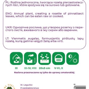 Sėklos gražgarstė (rukola), 0.5 g - Image 2