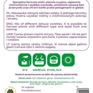 Sėklos, mišinys salotų, 150 vnt. - Image 2