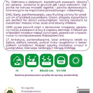 Sėklos, agurkai BRAWO F1, 2 g - Image 2