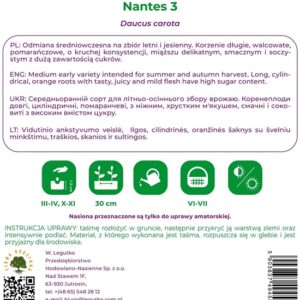 Sėklos, morkos NANTES 3, 5 m - Image 2