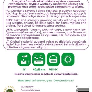 Sėklos, svogūnai AILSA CRAIG, 150 vnt. - Image 2