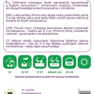 Sėklos, ropinis kopūstas (kaliaropė) GIGANT, 2 g - Image 2