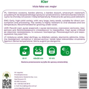 Sėklos, pupos KIER, 3 g - Image 2