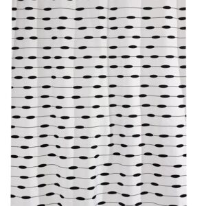 Dušo užuolaida Ridder, balta/juoda, 180 cm x 200 cm