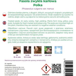 Sėklos, šparaginės pupelės POLKA, 30 g - Image 2