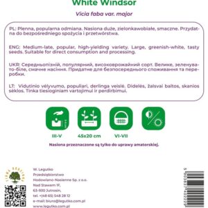 Sėklos, pupos WHITE WINDSOR, 50 g - Image 2
