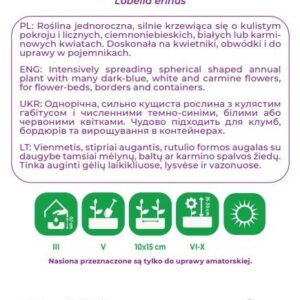 Sėklos lobelija MIX, 0.03 g - Image 2