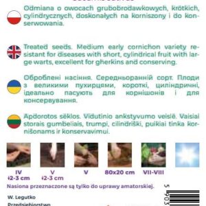 Sėklos, agurkai CORNICHON DE PARIS, 4 g - Image 2