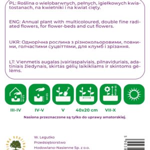 Sėklos astras NEEDLE MIX, 1.25 g - Image 2