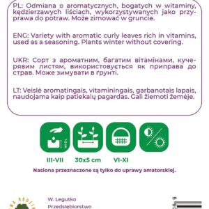 Sėklos petražolės MOSS CURLED 2, 5 vnt. - Image 2