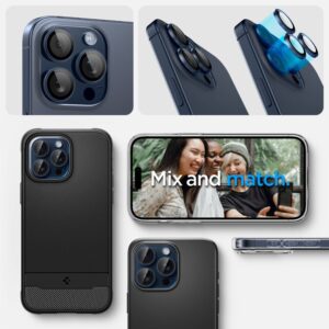 Spigen Optik.tR EZ Fit kameros apsauga skirta Apple iPhone 14 Pro / Pro Max / 15 Pro / Pro Max - Titanium Blue 2 pcs. - Image 9