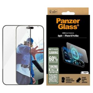 PanzerGlass Gaming Screen Protector Apple iPhone 16 Pro Max 6.9" Ultra-Wide Fit 2860 - Image 1