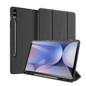 Dux Ducis Domo PU Leather Case with Stand skirtas Samsung Tab S10+ / S9+ / S9 FE+ - juodos spalvos