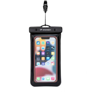 Wozinsky WWE-01 waterproof case with PVC armband - juodos spalvos