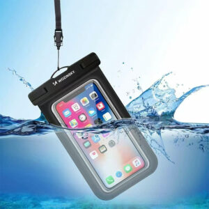 Wozinsky WWE-01 waterproof case with PVC armband - juodos spalvos - Image 2