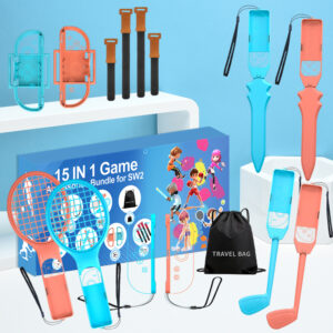 Nintendo Switch 15-in-1 Family Accessory Pack 2 - Orange and Blue Set - Image 2