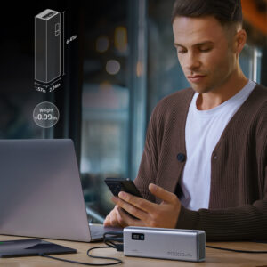 Cuktech P+Series No. 15 Powerbank 150W 20000mAh - pilkos spalvos - Image 4