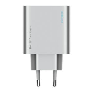 Cuktech 65W GaN 2xUSB-C 1xUSB-A Wall Charger - pilkos spalvos - Image 2