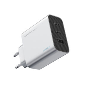 Cuktech 65W GaN 2xUSB-C 1xUSB-A Wall Charger - pilkos spalvos - Image 3