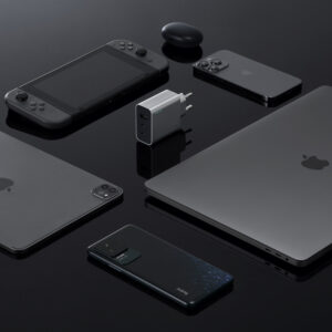 Cuktech 65W GaN 2xUSB-C 1xUSB-A Wall Charger - pilkos spalvos - Image 4