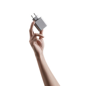 Cuktech 65W GaN 2xUSB-C 1xUSB-A Wall Charger - pilkos spalvos - Image 5