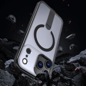 Hybrid Armor X Case skirtas Samsung Galaxy S26 with Stand, Compatible with MagSafe - juodos spalvos - Image 6