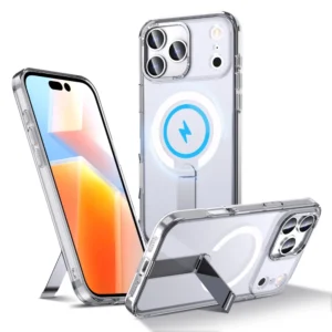 Hybrid Armor X Case skirtas Samsung Galaxy S26 Plus with Stand, Compatible with MagSafe - skaidrus - Image 2