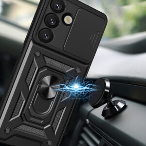 Hybrid Armor Camshield dėklas skirtas Sasung Galaxy S26 - juodos spalvos - Image 3