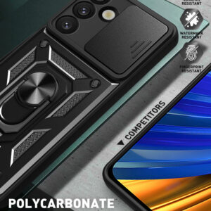 Hybrid Armor Camshield Case skirtas Sasung Galaxy S26 Ultra - juodos spalvos - Image 6