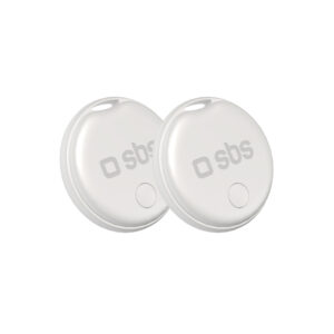 SBS Track My Circle locator compatible with Apple Find My set of 2 - white