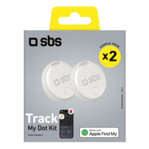 SBS Track My Circle locator compatible with Apple Find My set of 2 - white - Image 2