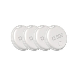 SBS Track My Circle locator compatible with Apple Find My set of 4 - white