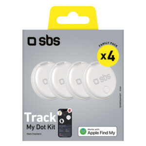 SBS Track My Circle locator compatible with Apple Find My set of 4 - white - Image 2