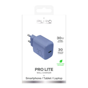 Puro Pro Lite 30W USB-C Wall Charger - Blue - Image 2