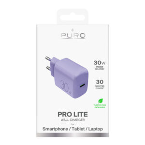 Puro Pro Lite 30W USB-C Wall Charger - Purple - Image 2