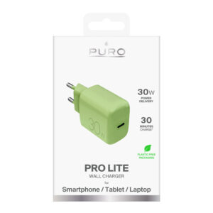 Puro Pro Lite 30W USB-C Wall Charger - Green - Image 2