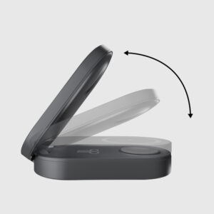 SBS 3-in-1 Foldable Wireless Charging Station QI2 MFI - Made for Apple iPhone - juodos spalvos - Image 6