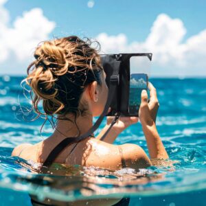 Spigen A640 Waterproof Phone Bag - juodos spalvos - Image 6