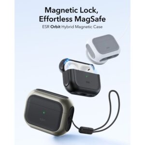 ESR Orbit HaloLock MagSafe dėklas skirtas AirPods Pro 3 - pilkos spalvos & juodos spalvos - Image 2