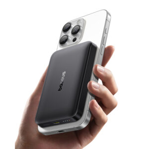 Baseus EnerFill FM12 10000mAh 22.5W Qi2 Power Bank MagSafe Compatible with Baseus Simple USB-C 20V/3A 30cm Cable - juodos spalvos - Image 2