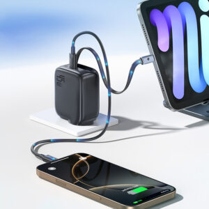 Baseus EnerCore CJ11 45W Wall Charger with USB-C Port and Retractable USB-C Cable - Black - Image 8