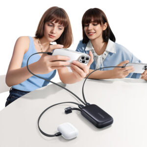 Baseus EnerFill FC21 Qpow 3 Ultra 10000mAh 45W Power Bank with Attached Lanyard Cable - Black - Image 7